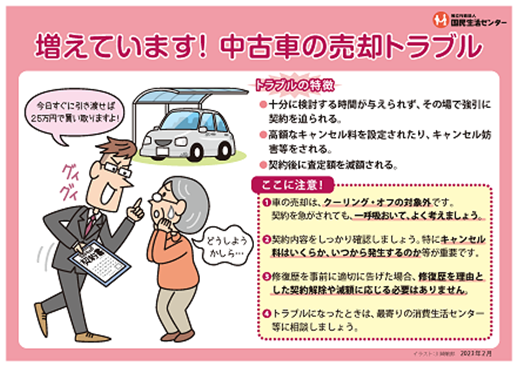 増えています！中古車の売却トラブル