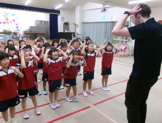 ９月ぞう組　英語でからだの名前を覚えているところ