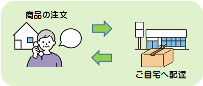 商品の配達・お届けイラスト