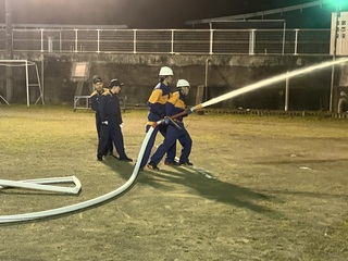 6.14小型ポンプ操法（水打ち初日）