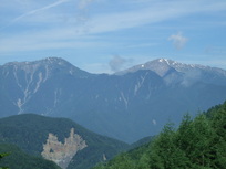 池の茶屋からの間の岳・農鳥岳
