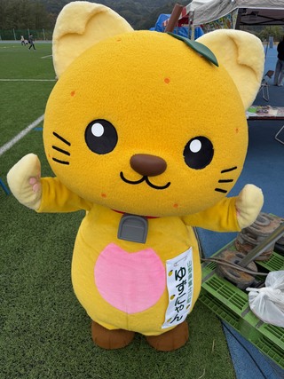 ムキムキポーズをするゆずにゃん1