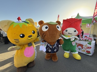 ゆずにゃん、ムジナもん、たまたん ゆずにゃん、ムジナもん、たまたん